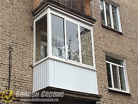 Остекление высокого балконного проема «сталинки» с верхним глухим импостом