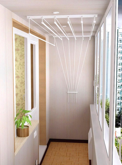 Как выбрать бельевые веревки на балкон: как закрепить и натянуть, чтобы не провисала.