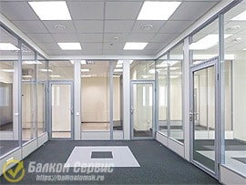 Алюминиевые перегородки для офисных помещений